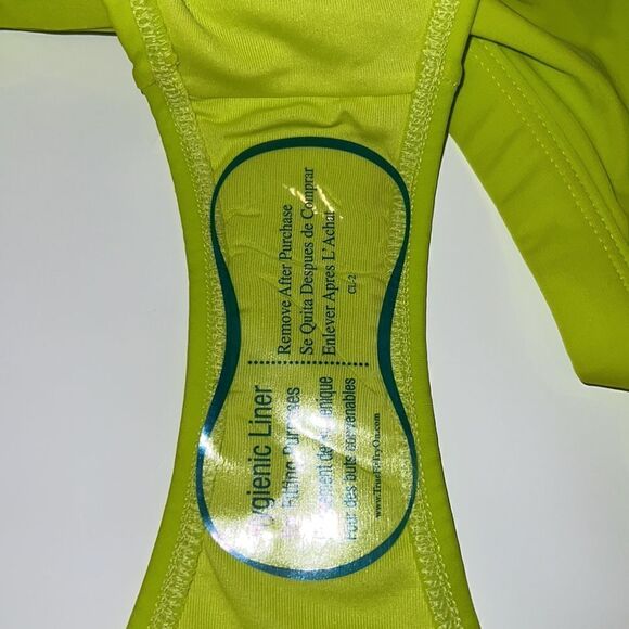 NWOT Topshop Lime Green Bikini Bottoms with Rings Size 10 - Picture 7 of 10